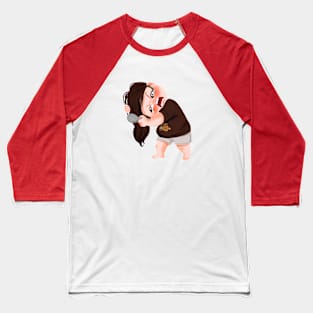 Hair brushing girl Baseball T-Shirt